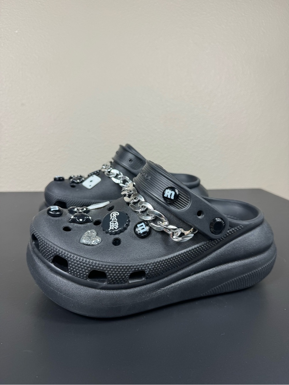 Crocs Platform Bae Crocs Black with Jibbitz Card Gothic Maximalist